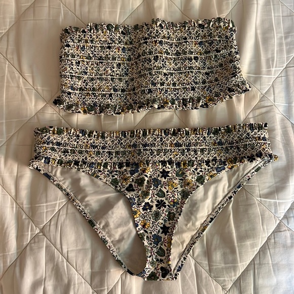 Tory Burch Other - TORY BURCH floral bikini top small bottoms medium